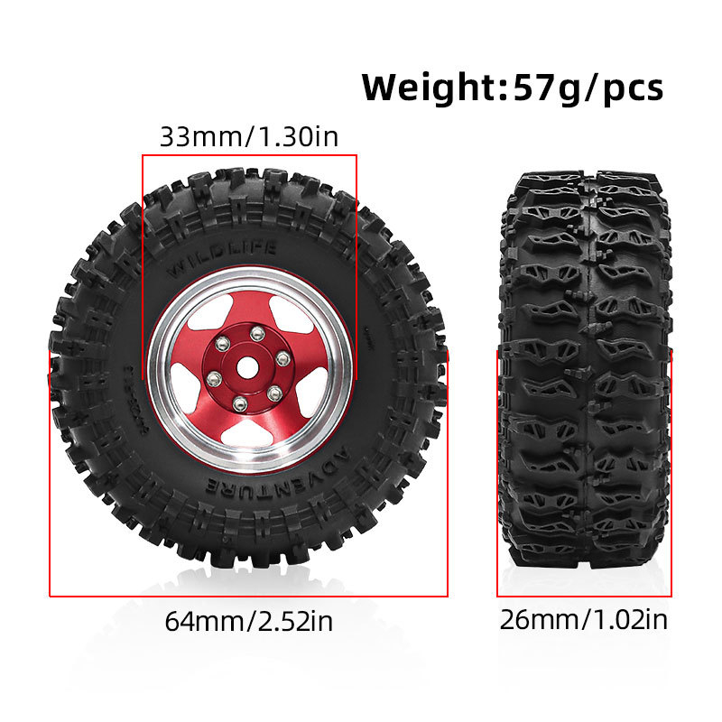 4-teiliges 1,3-Zoll-Beadlock-F – Wheel Rim Rc Bewertung und Preis