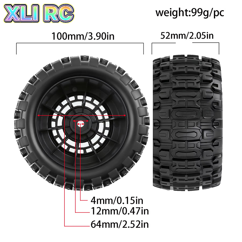 4 Stück 1/18 RC Crawler Gummir – Wheel Rim Rc Bewertung und Preis