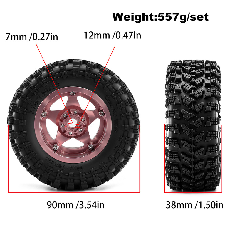 1,9 Zoll Beadlock-Räder Felgen – Wheel Rim Rc Bewertung und Preis