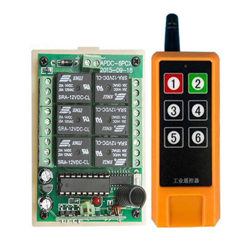 2000m DC12V 24V 6-Kanal Drahtl – Radio Transmitter 6Ch Bewertung und Preis